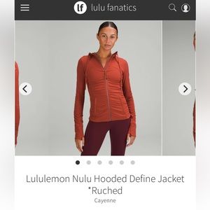 Lululemon define hooded jacket cayenne